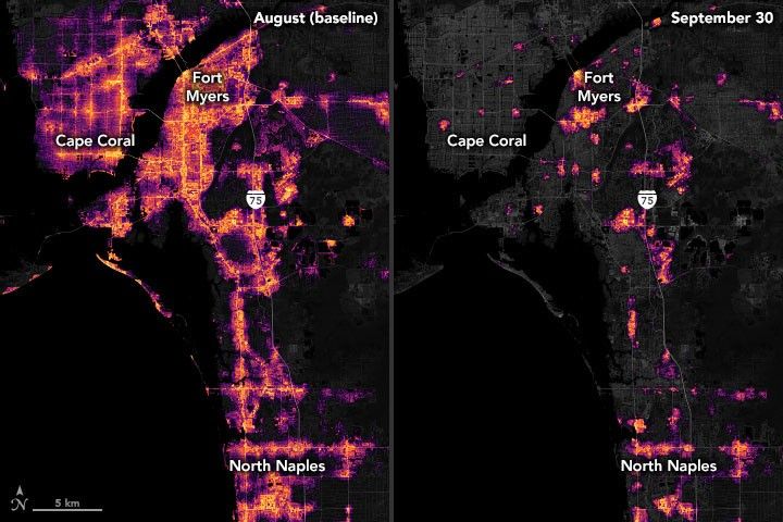 Power Outages after Hurricane Ian - NASA Science
